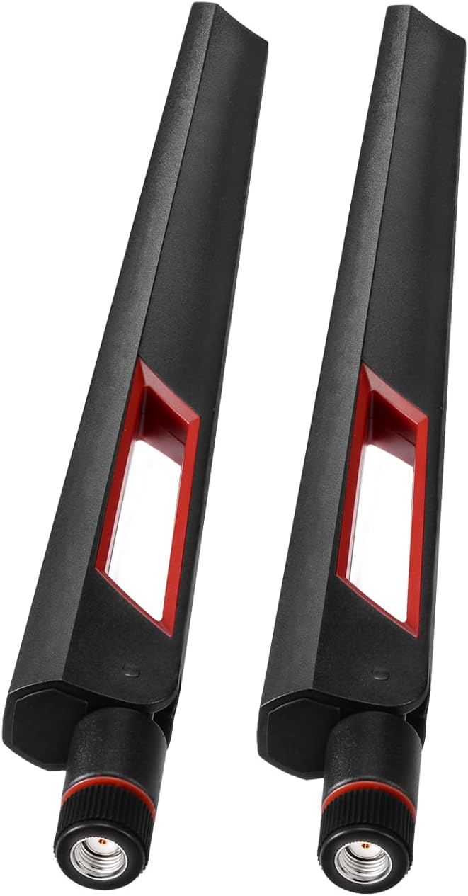 Superbat هوائي ثلاثي النطاق WiFi 6 6E 2.4GHz 5GHz 6GHz RP-SMA ذكر هوائي متعدد الاتجاهات - عبوة 2 لجهاز التوجيه PC سطح المكتب بطاقة WiFi PCIe كاميرات الأمان IP محول USB - Image 5
